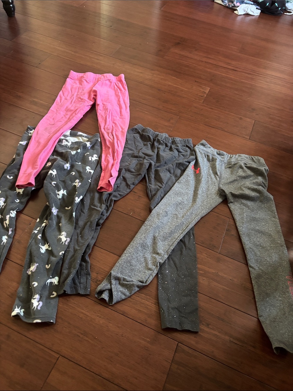 Girls' Stretch Leggings Pack - Pink and Gray Mix